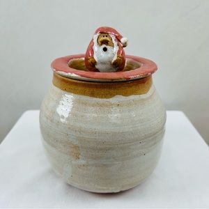 HOOVER Signed Santa Ceramic/Pottery Canister